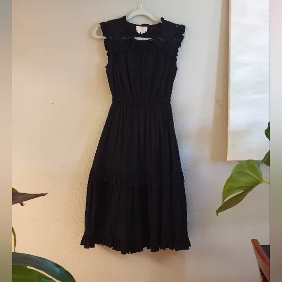 Kate Spade Broome Street Swiss Polka Dot Coquette Girl Tiered Ruffled Dress - Picture 4 of 7